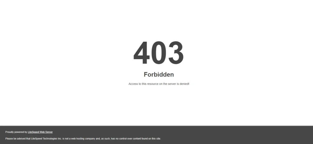 403 Forbidden Error in WordPress